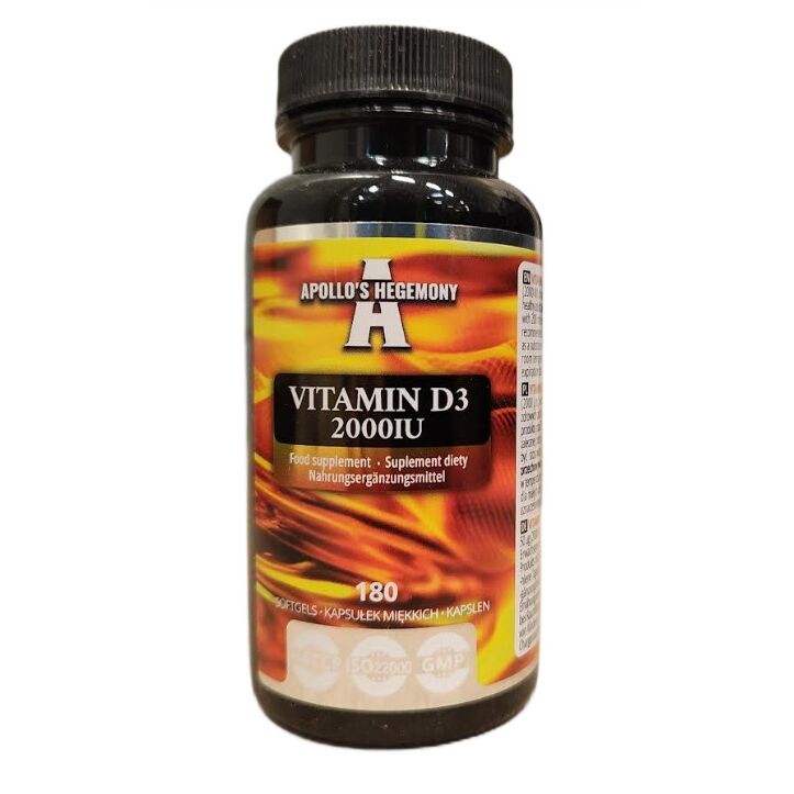 Vitamina D3 2000 UI - 180 capsule molli - Viking Supplements