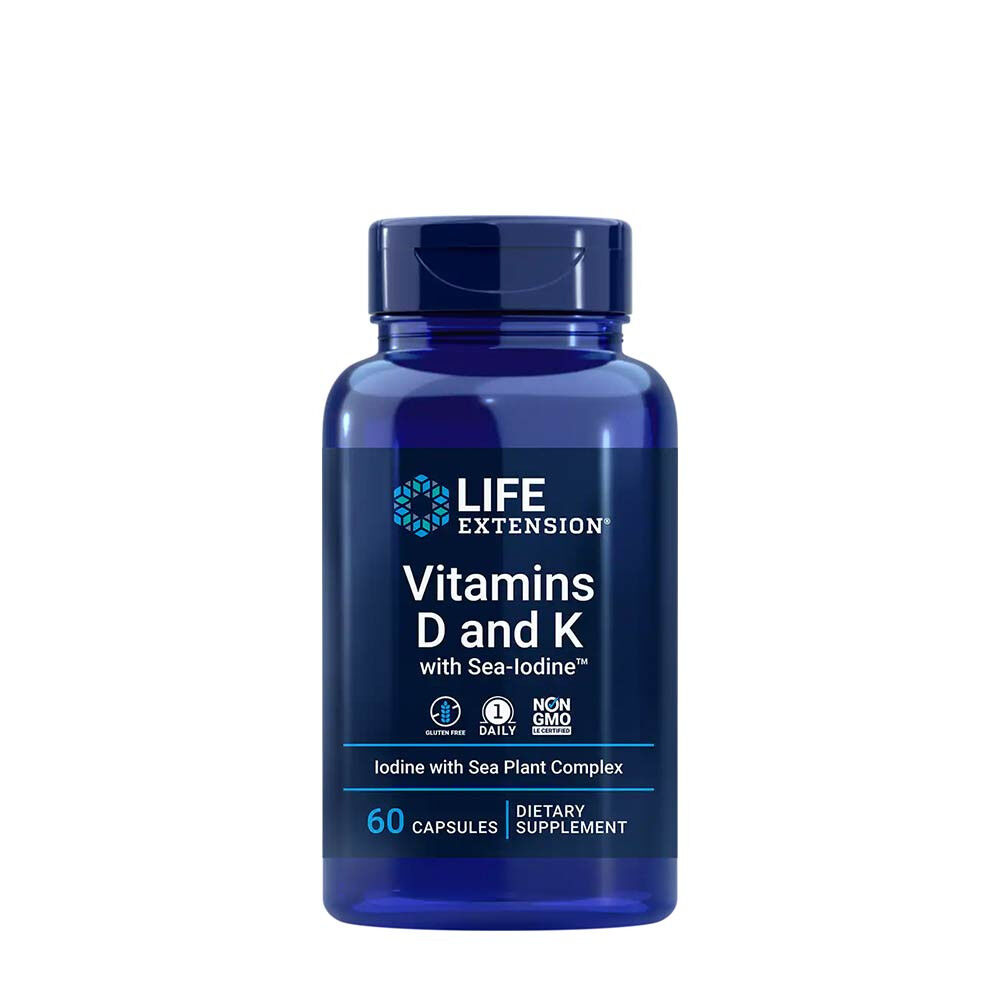 Vitamine D e K con iodio marino - 60 capsule - Viking Supplements