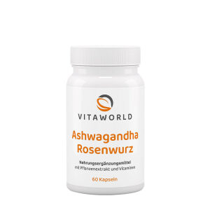 Vitaworld Complesso di Ashwagandha e radice di rosa (60 capsule) - Viking Supplements