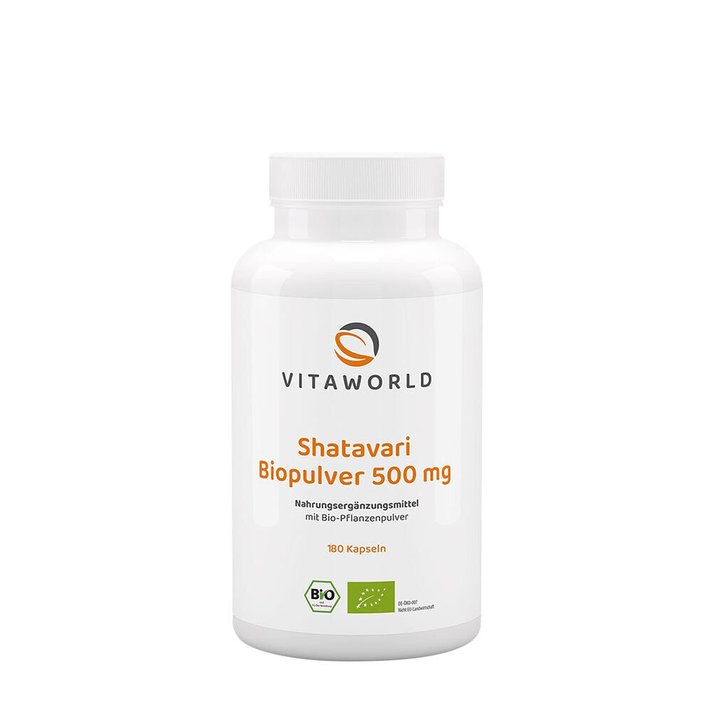 Vitaworld Shatavari 500 mg biologico (180 capsule) - Viking Supplements